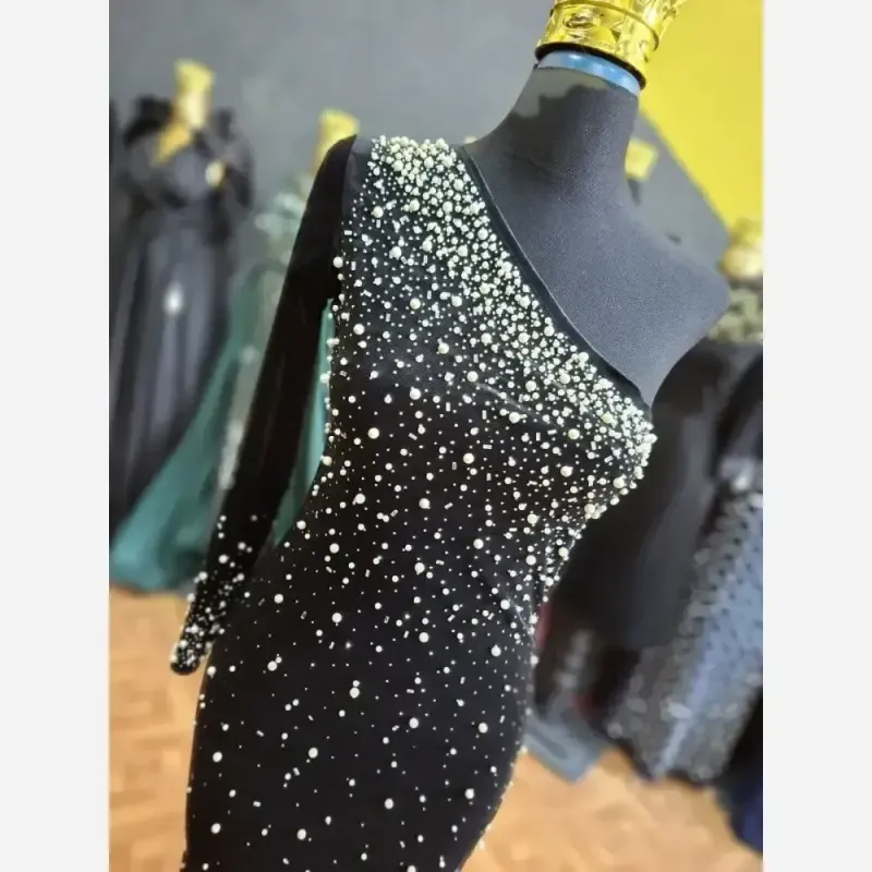 ماکسی مروارید رومی مخمل زنانه - تصویر 7