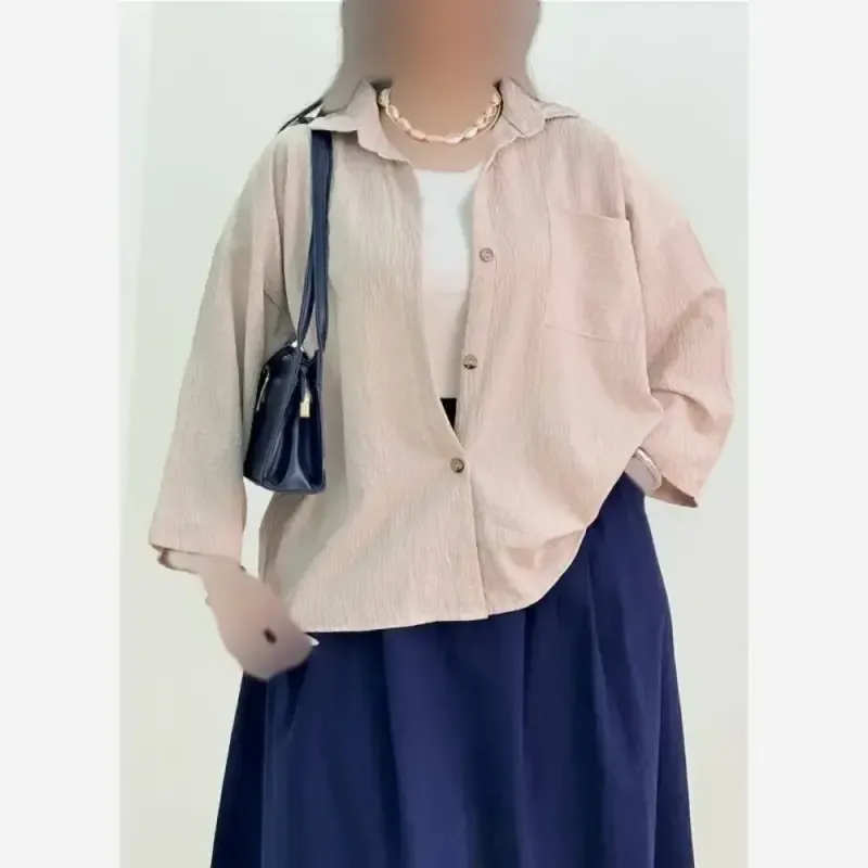 شومیز زنانه مدل پادینا پارچه اطلس تک جیب فری سایز - تصویر 10