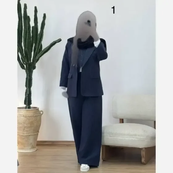 کت و جلیقه و شلوار زنانه سه تیکه آسو جنس دیپلمات پرشیا