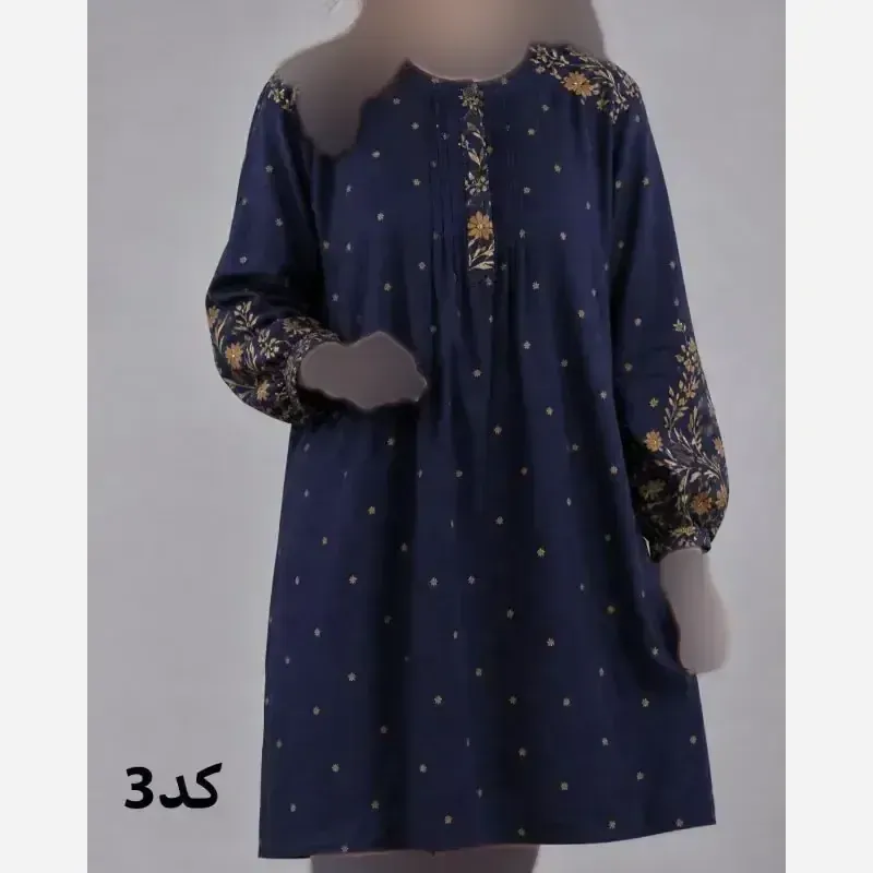 تونیک زنانه طرح اندونزی نخی سایز بزرگ قواره دار - تصویر 2