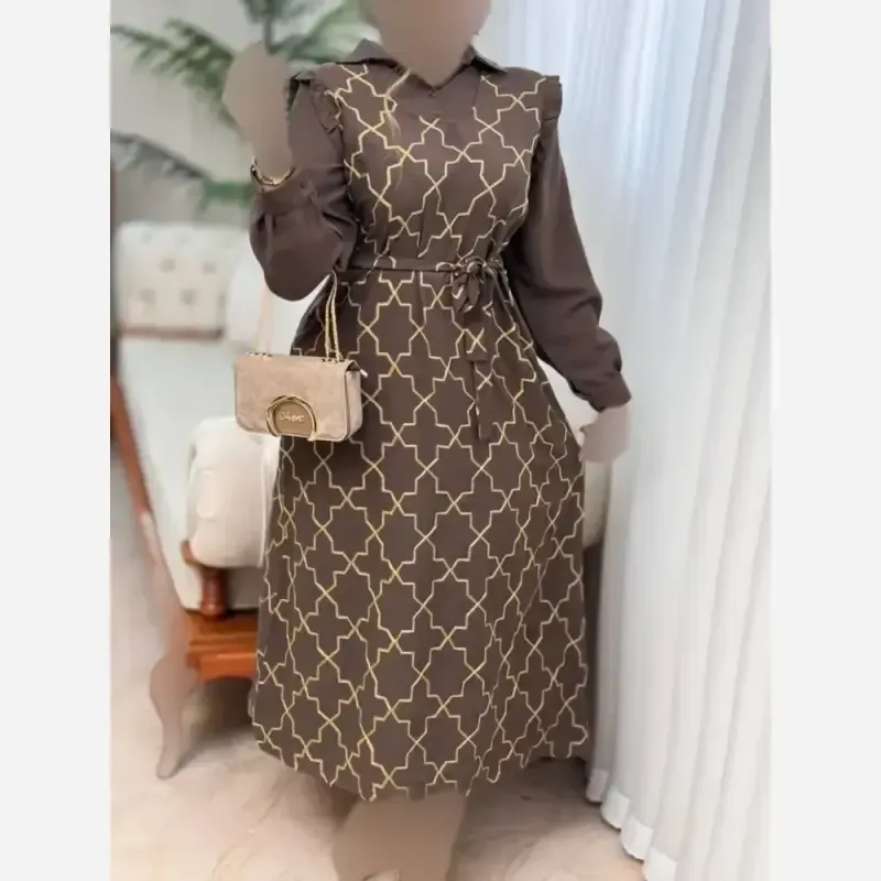 مانتو پیراهن طلاکوب مدل ساحل جنس اسکادا سایزبندی بزرگ - تصویر 7