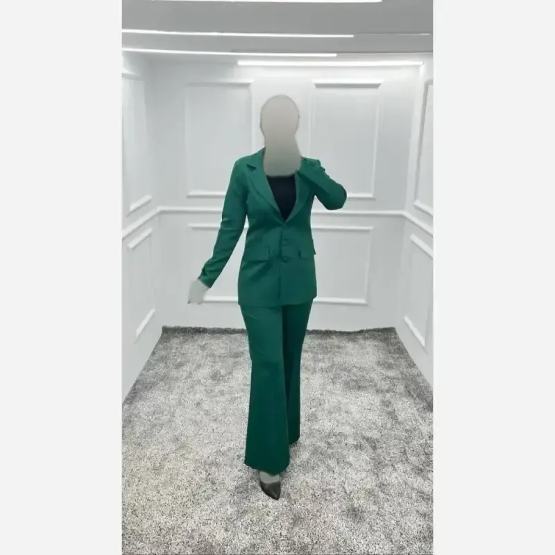 کت شلوار زنانه کرپ مازراتی مدل آتوسا - تصویر 9