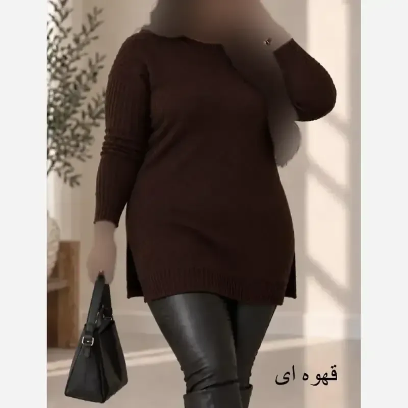 تونیک بافت زنانه نخ ترک آکرلیک ضد حساسیت سایز 38 تا 48 - تصویر 11