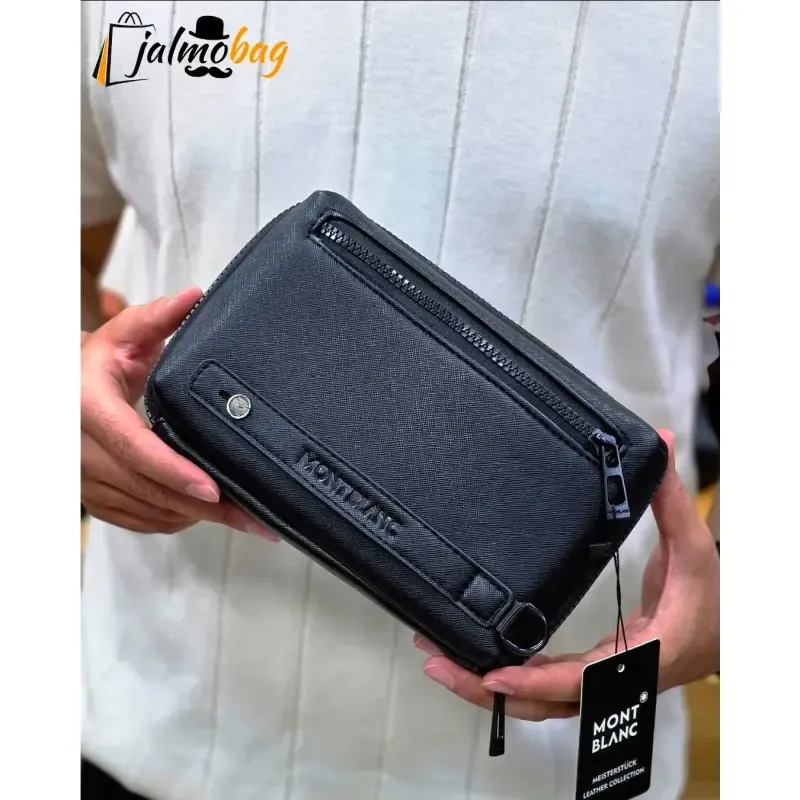 کیف دستی پاسپورتی مونت بلانک چرم وارداتی - تصویر 11