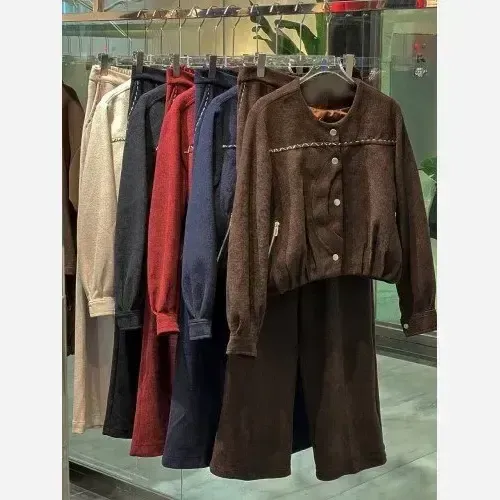 ست مخمل کوکدوزی زنانه مدل ساجده آستردار فریسایز - تصویر 7