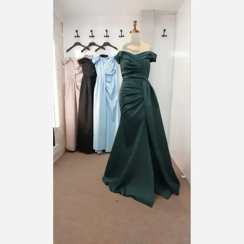 ماکسی مجلسی مدل تیارا پارچه ساتن آمریکایی - تصویر 8