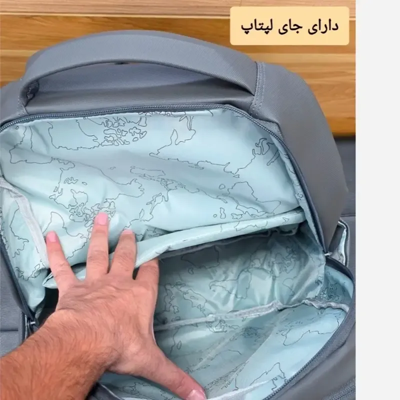 کوله پشتی اسپرت پریزیدنت وارداتی ضد خش جادار دو خانه جیب لپ تاپ - تصویر 20
