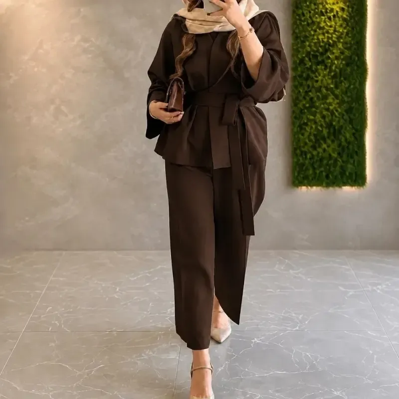 کت شلوار زنانه جنس مازراتی دوخت مزونی رنگ بندی متنوع - تصویر 4