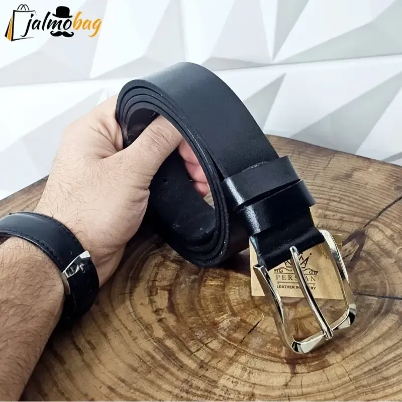 کمربند چرم طبیعی گاوی زبانهدار 3.5 سانت طول 125 سانتیمتر - تصویر 5