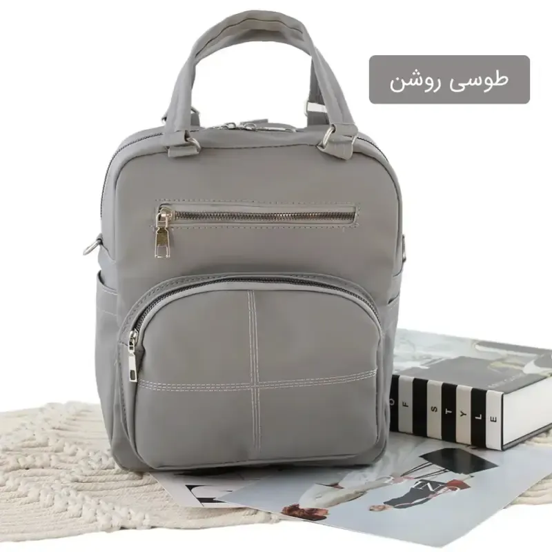 کیف زنانه چرم مصنوعی اسپرت و روزمره ابعاد 30 در 25 سانتیمتر - تصویر 2