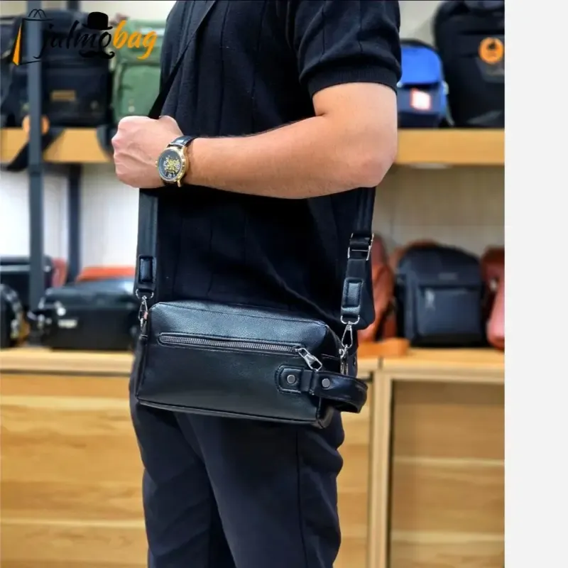 کیف دستی و دوشی مردانه شوزبگ چرم وارداتی درجه یک - تصویر 4