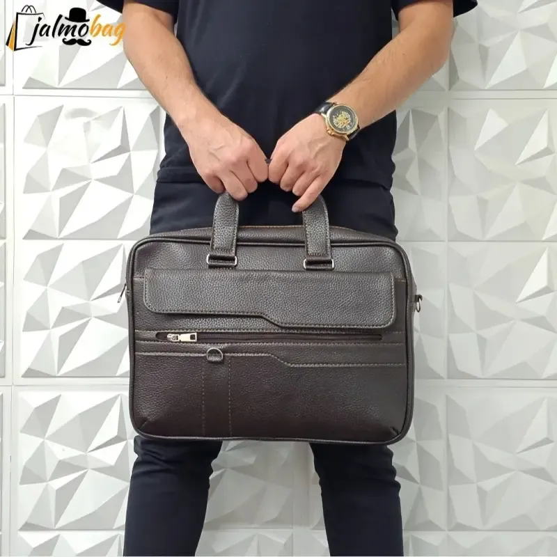 کیف اداری لپتاپی چرمی دستی و دوشی چرم صنعتی - تصویر 2