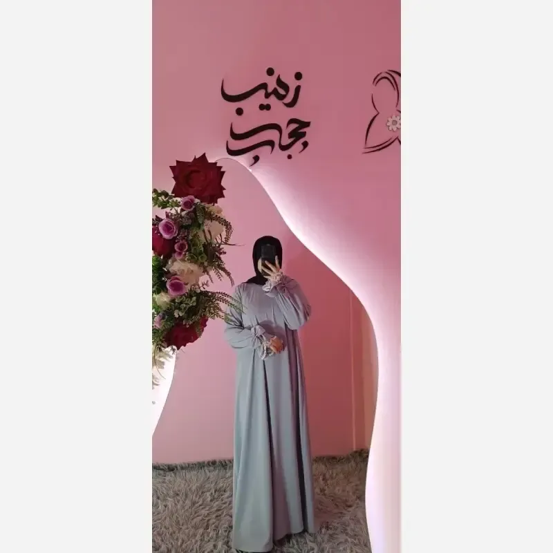 مانتو عبایی زنانه و دخترانه مدل ریحان جنس کرپ سوپر الیزه اعلا - تصویر 4