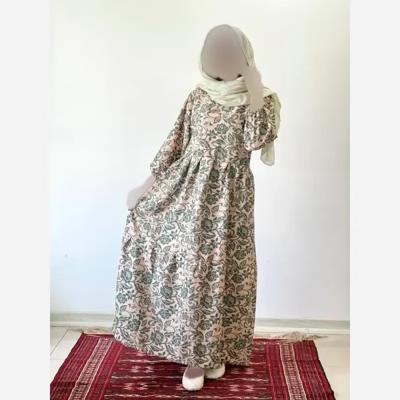 پیراهن ساحلی زنانه جنس فلور بوگاتی فری سایز قد 135 - تصویر 11