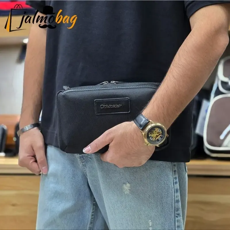 کیف دوشی دستی اسپرت کلوین کلاین پارچه برزنتی آب گریز سه کاره - تصویر 9