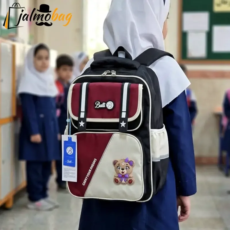 کولهپشتی دخترانه طرح تدی برند پرزیدنت مناسب پیش دبستانی و ابتدایی - تصویر 2