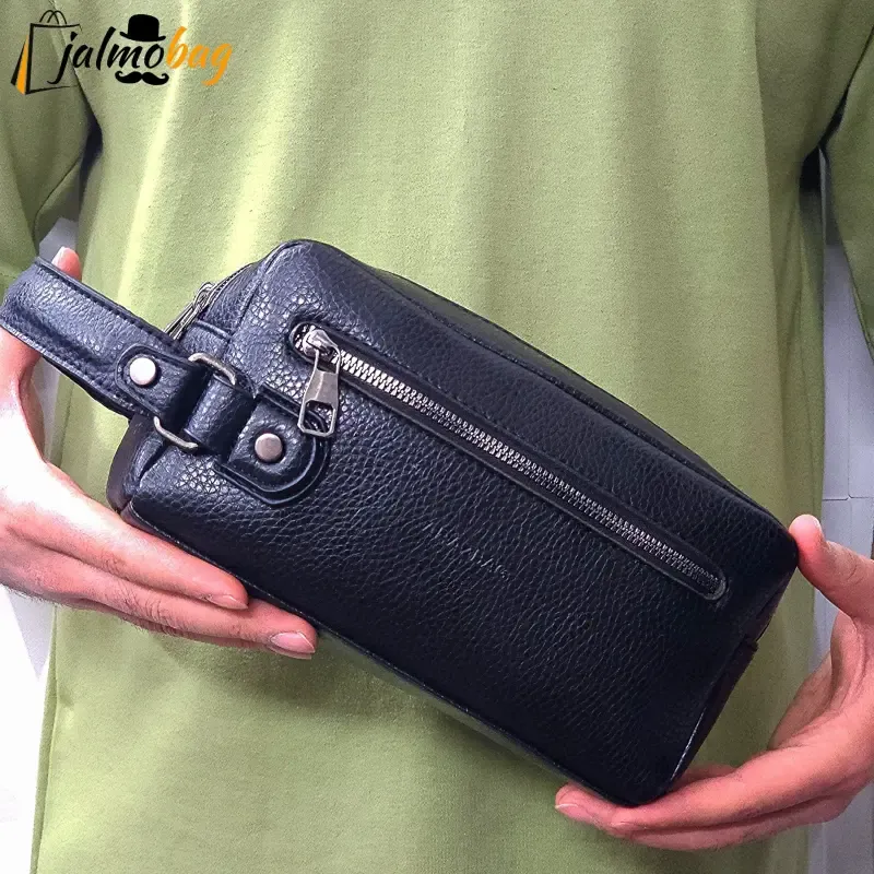 کیف دستی مردانه چرمی شوزبگ دو خانه چرم صنعتی خارجی - تصویر 4