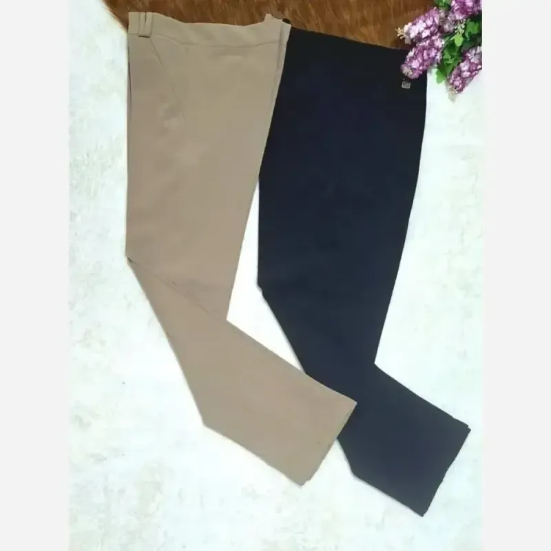 شلوار راسته اداری مازراتی دمپا ساده قد 90 تا 95 جنس مازراتی درجه یک رنگ مشکی و کرم سایز 38 تا 46 - تصویر 5