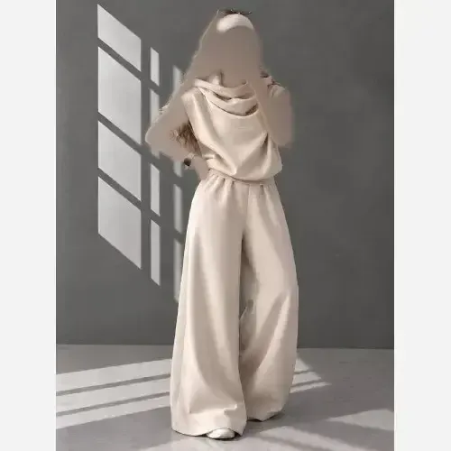 ست شلوار دورس تو کرک ضخیم کلاه دار جیب دار سایزبندی