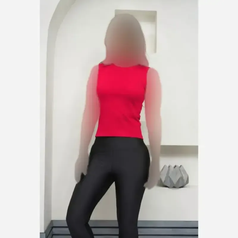 تاپ زنانه کبریتی پنبه بیسیک مشکی تک رنگ قد 53 سانت فول کش - تصویر 2
