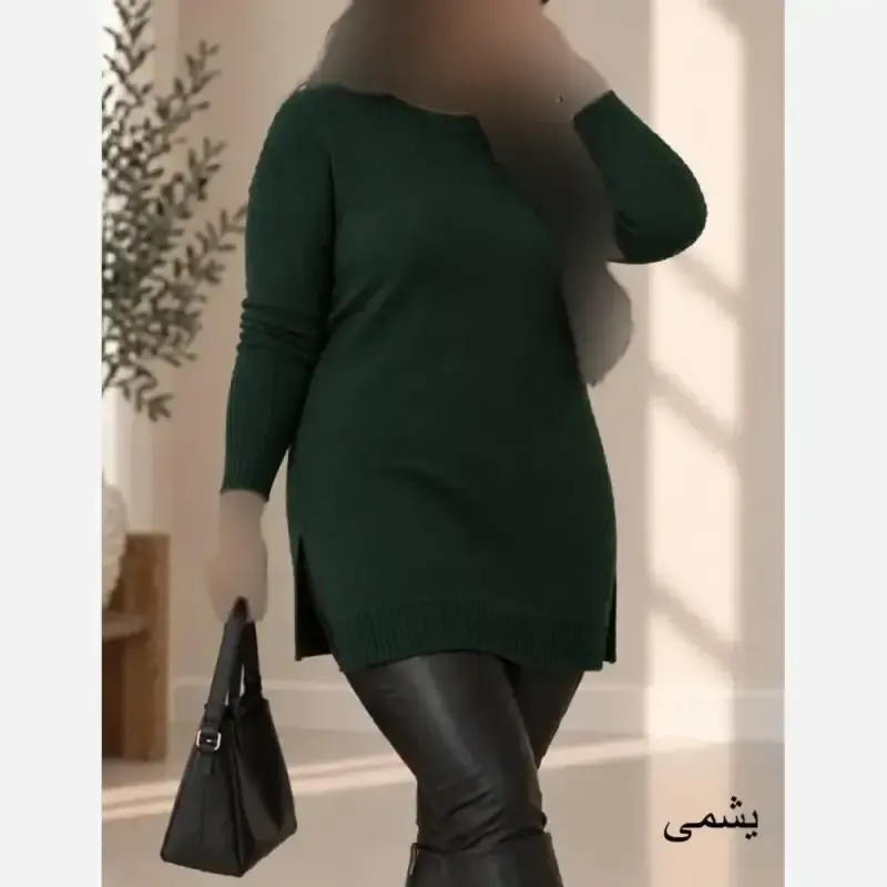 تونیک بافت زنانه نخ ترک آکرلیک ضد حساسیت سایز 38 تا 48 - تصویر 9