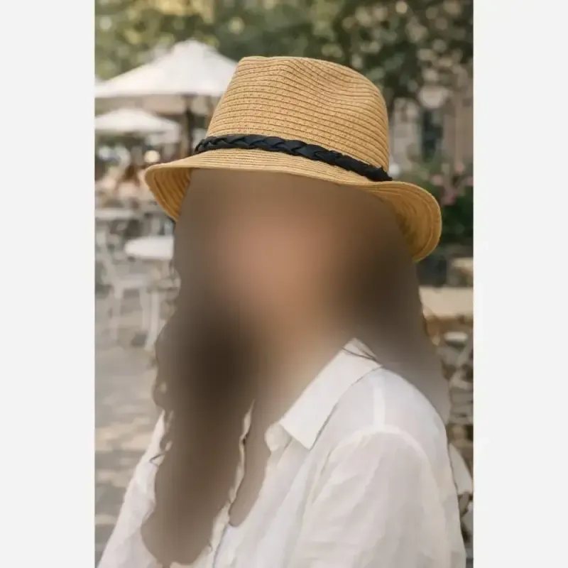 کلاه حصیری وارداتی فریسایز لبه 4 سانت - تصویر 3