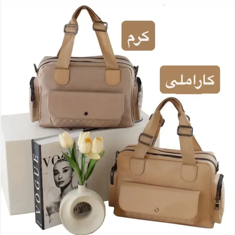 کیف زنانه چرم مصنوعی روزمره و رسمی بند بلند - تصویر 5