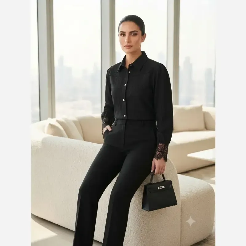 شومیز زنانه مجلسی مدل سوگین جنس توکی کراش سایز بزرگ تا 56 - تصویر 14