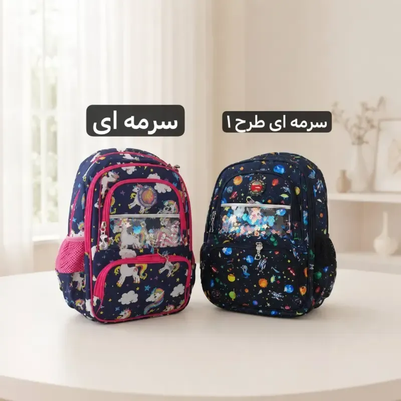 کوله پشتی مدرسه ای پارچه ای با ابعاد 43 در 31 سانتیمتر - تصویر 7