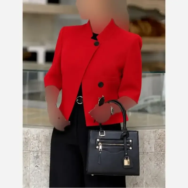 کت بلیزر زنانه آوینا جنس کرپ دبل نخ توییست چهار فصل سایز فری - تصویر 2