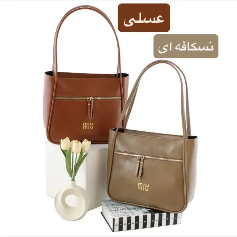 کیف زنانه چرم مصنوعی روزمره اسپرت بزرگ - تصویر 3