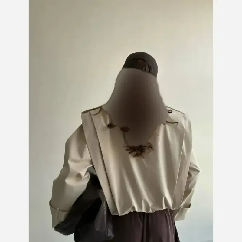 ترنچ کت و وست زنانه مدل رامکا آسترکشی شده مزونی فری سایز - تصویر 5