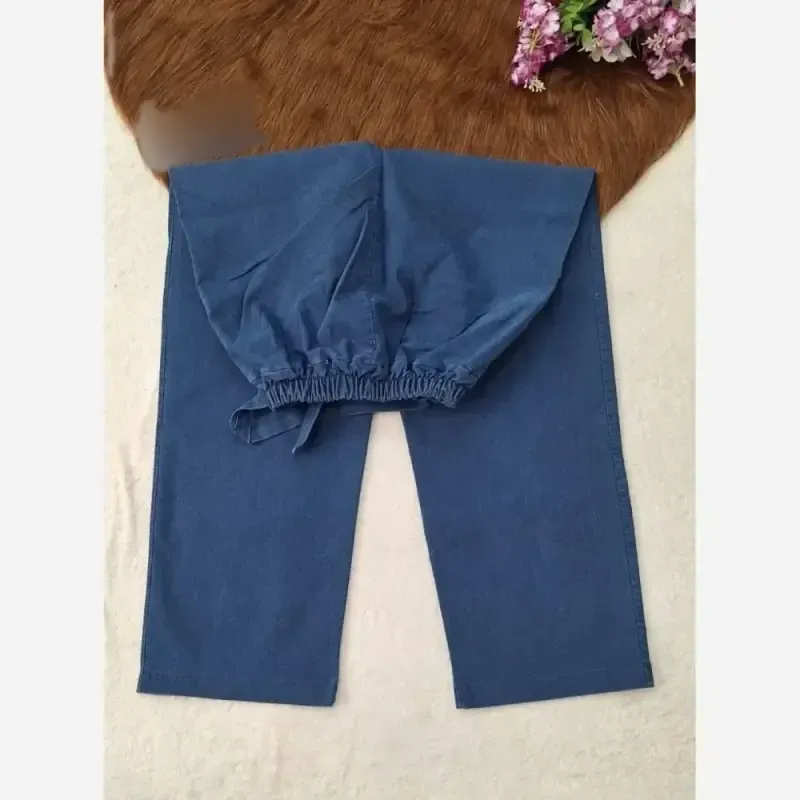 شلوار بگ جین نیل ترک وارداتی درجه یک کمر کش رنگ بندی متنوع سایز 1 تا 4 - تصویر 10