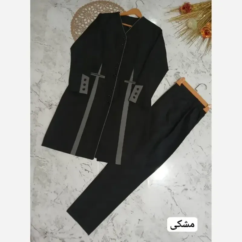 مانتو شلوار اداری مدل بهار ساده جنس پرشین رنگبندی متنوع - تصویر 5
