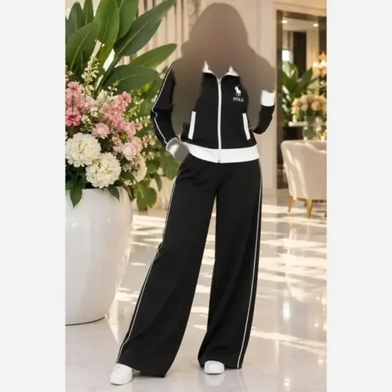 ست اسپرت زنانه گلکسی نخ پنبه گرم بالا مدل امپرا