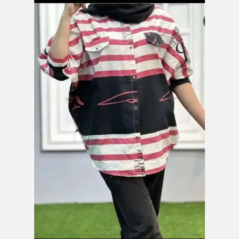 مانتو پانچ شکیلا جنس داکرون پنبه فری سایز - تصویر 4