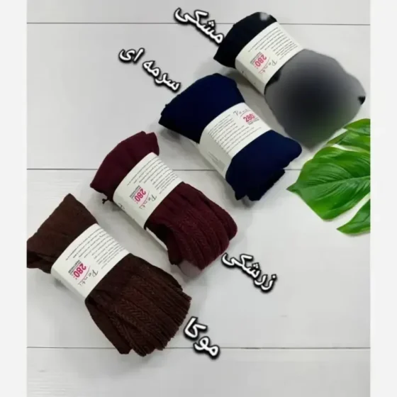 جوراب شلواری بافت برند penti طرح گندم رنگ مشکی موکا سرمه ای زرشکی فری سایز