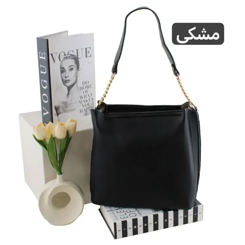 کیف زنانه روزمره و مهمانی چرم مصنوعی زیپدار - تصویر 5