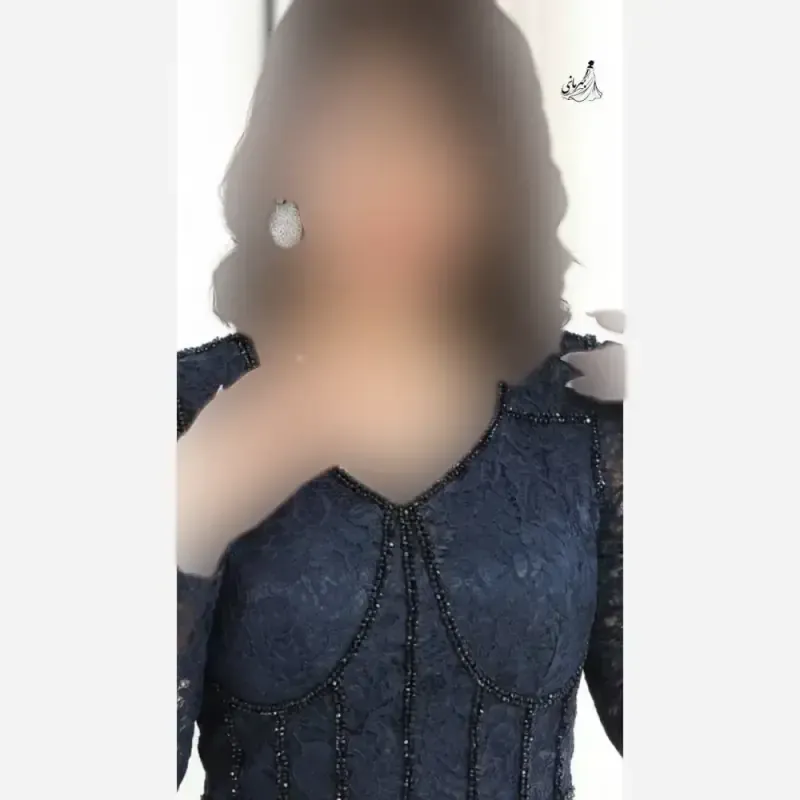 پیراهن مجلسی زنانه دانتل سنگدوزی شده مدل سارا رنگ مشکی و سبز سایز بزرگ - تصویر 9