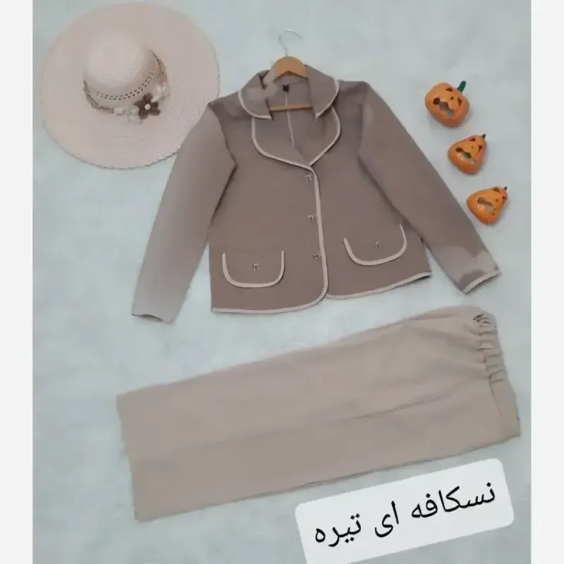 کت و شلوار زنانه جنس مازراتی مدل المیرا - تصویر 2