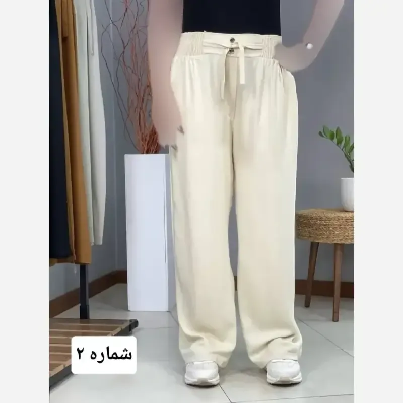 شلوار بگ نخی برماندو قد 107 سانت - تصویر 5