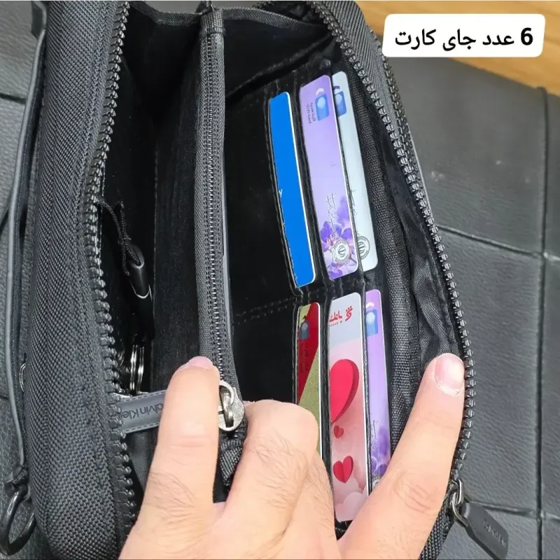 کیف دوشی دستی اسپرت کلوین کلاین پارچه برزنتی آب گریز سه کاره - تصویر 17