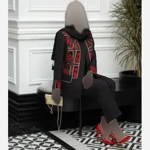 ست کت و شلوار زنانه مدل آهو جنس مازراتی سایز 36 تا 40