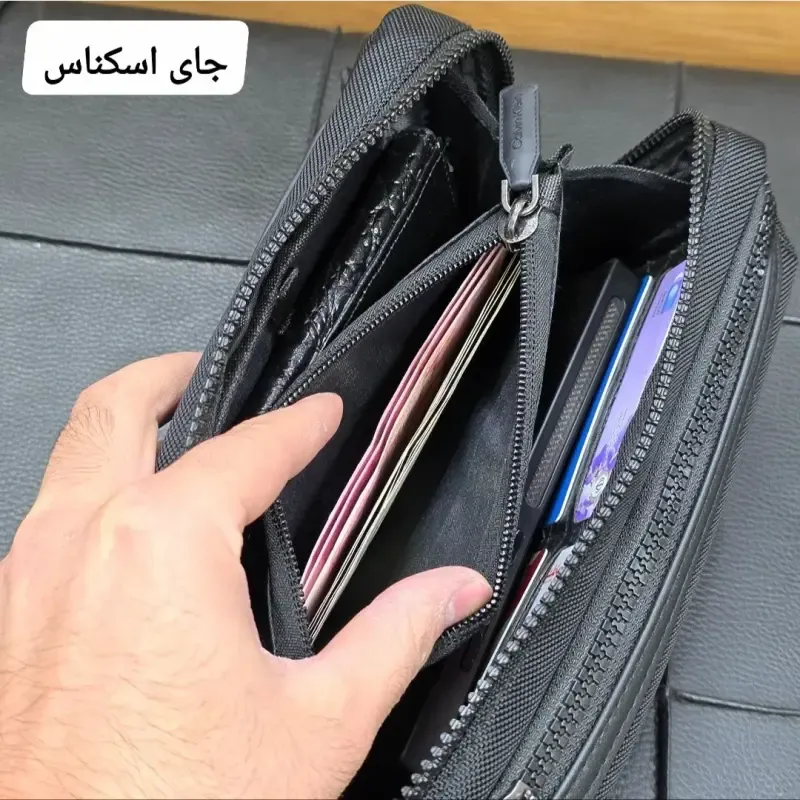 کیف دوشی دستی اسپرت کلوین کلاین پارچه برزنتی آب گریز سه کاره - تصویر 19