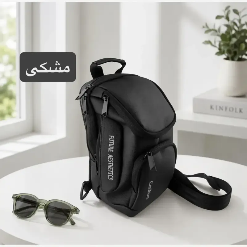 کیف مردانه اسپرت روزمره جنس ریپس دارای 5 جیب بیرونی ابعاد 30 در 15 در 10 سانتیمتر - تصویر 4