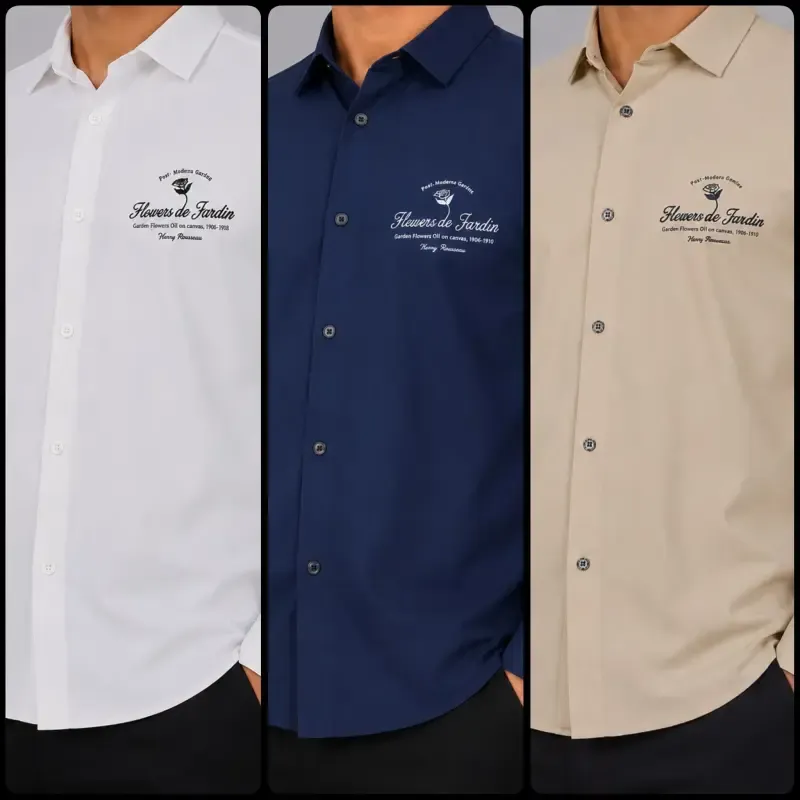 پیراهن آستین بلند مردانه پارچه ویسکوز تابستانی قواره آزاد - تصویر 5
