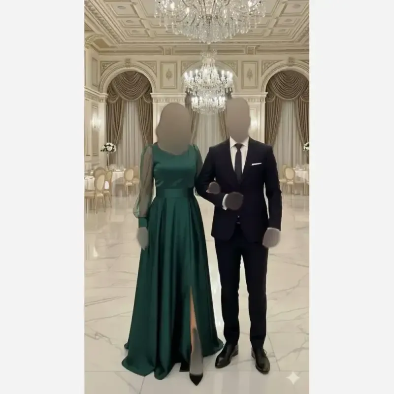 پیراهن مجلسی زنانه مدل دلینا جنس لمه رنگ مشکی سایز 38 تا 40 - تصویر 2