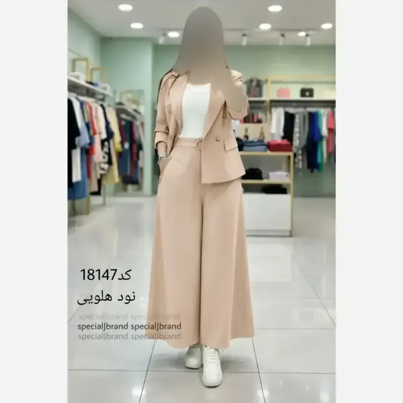 ست کت و دامن شلواری لینن سارا - تصویر 6