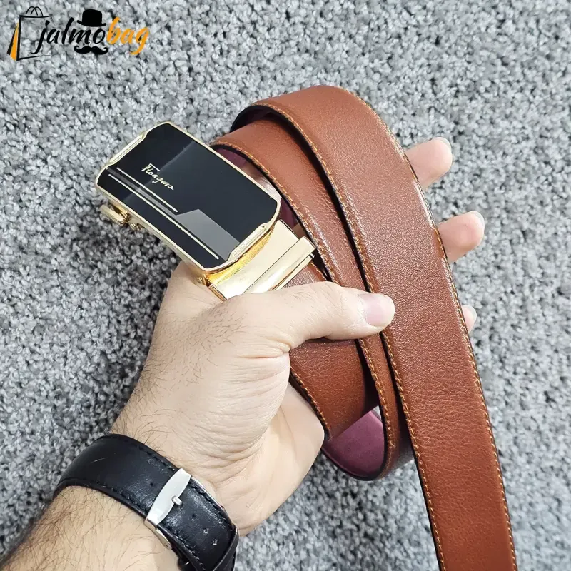 کمربند ریلی چرمی 3.5 سانت طول 125 سانتی متر - تصویر 4
