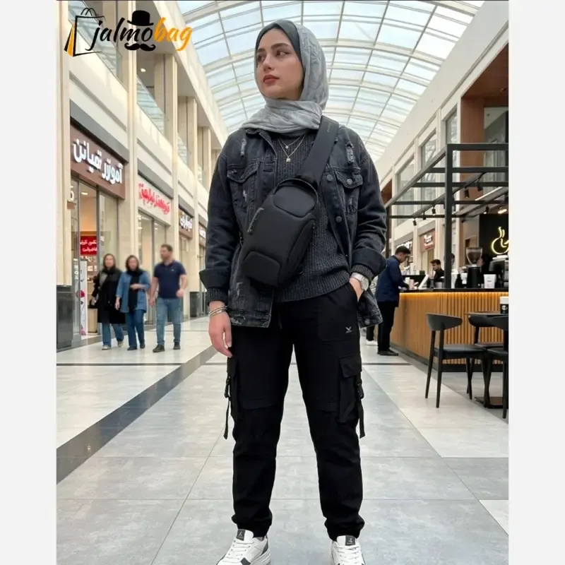بادی بگ مردانه بنج جنس ریپس خارجی ضد آب رمزدار مدل ساده - تصویر 19